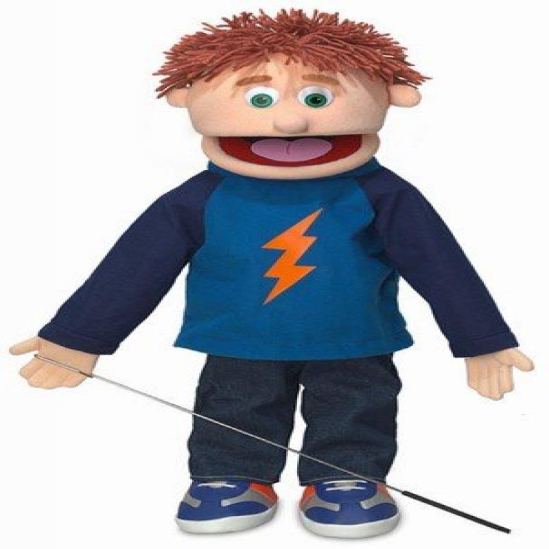 25x22 Tommy Peach Boy Full Body Ventriloquist Style Puppet