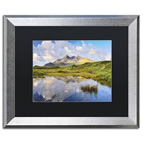 Trademark Fine Art Cuillin Reflection by Michael Blanchette Photography Black Matte Silver Framed Artwork, 16x22 x 20x22