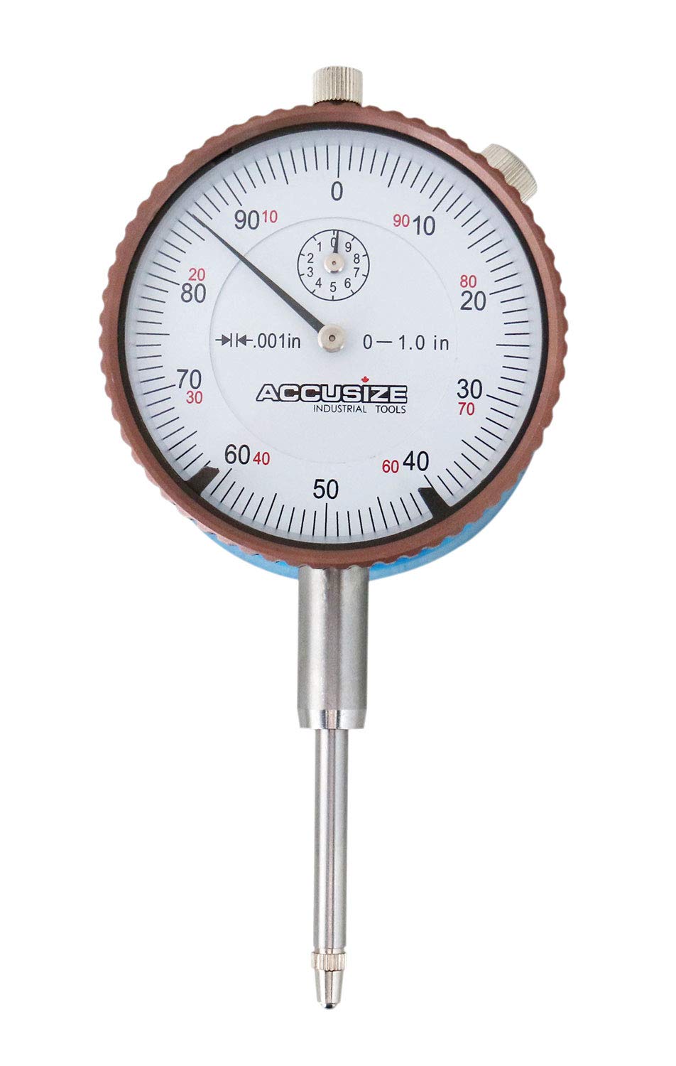 Accusize Industrial Tools Magnetic Back with 0-1'' by 0.001'' Dial Indicator, Eg08-1600 Pack of 2