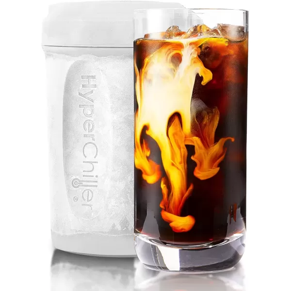 HyperChiller SLIM HBC100SS, Dual Wall Vacuum Insulated, Slim Can Cooler, Beer, Soda, Energy Drinks, Seltzer, Wine Cooler, Fits All Standard 12 OZ Slim Cans, Cup Holder Friendly, Stainless Steel(White)