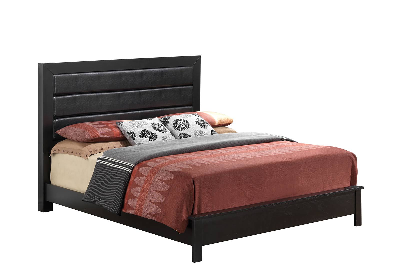 Glory Furniture Burlington Queen Panel Bed in Black - G2450A-QB