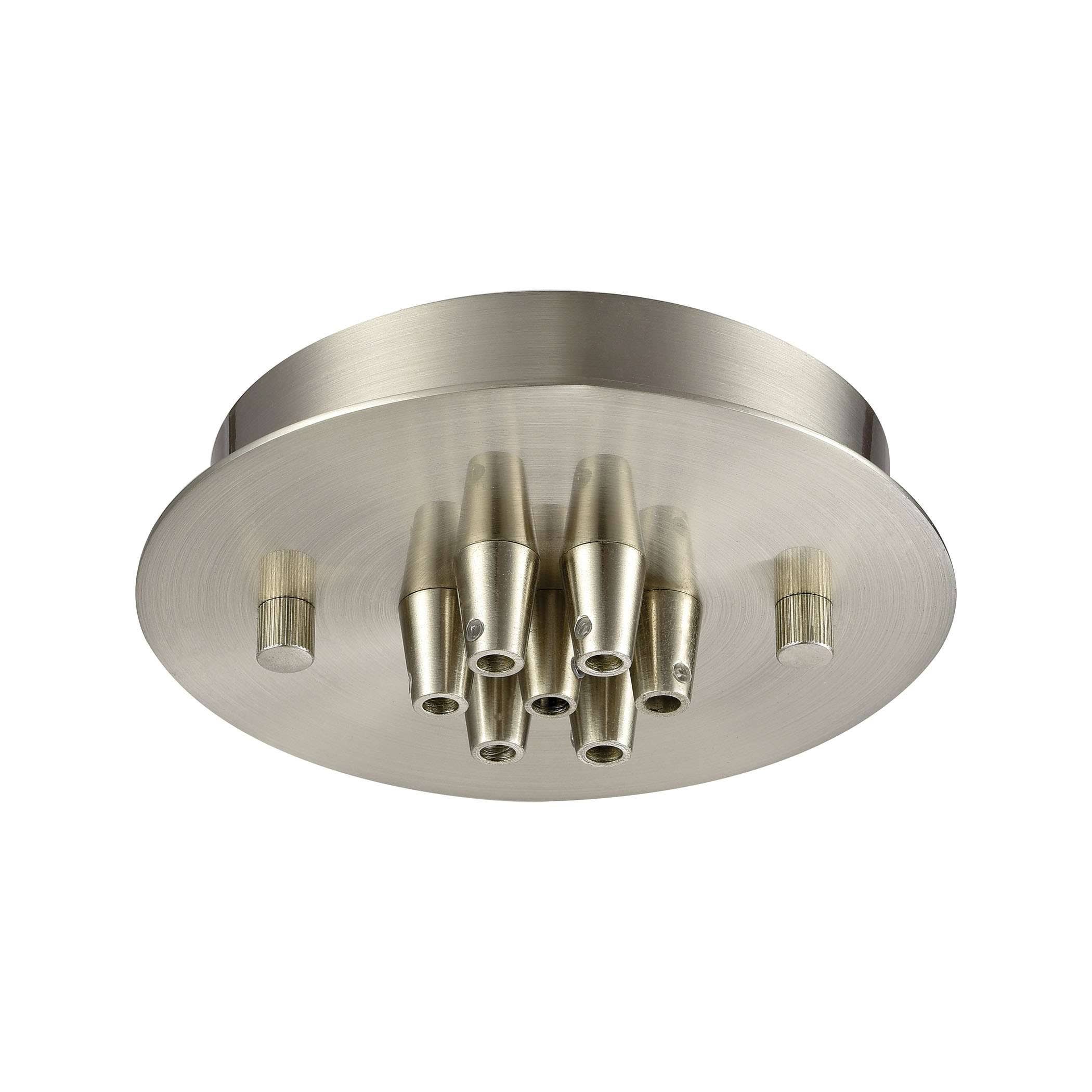 Elk Lighting 7SR-SN Illuminaire Accessories 7 Light Small Round Canopy in Satin Nickel