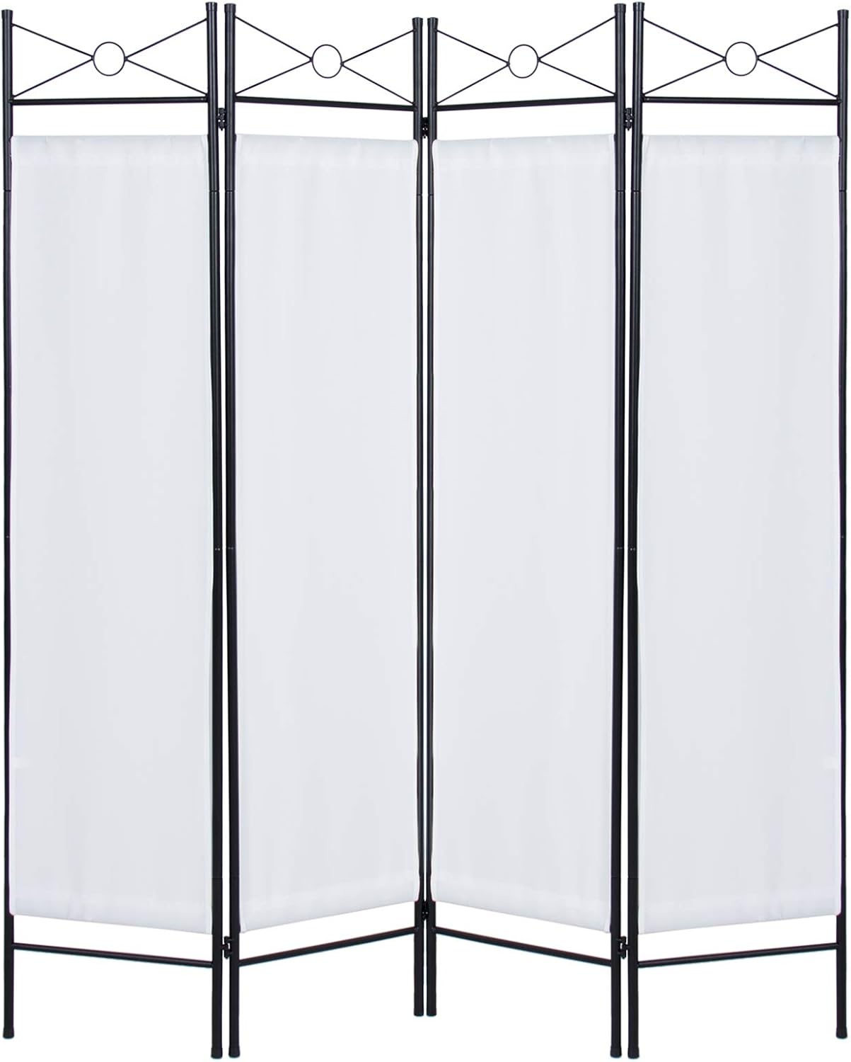 Best Choice Products 6ft 4-Panel Folding Privacy Screen Room Divider w/Steel Frame, White
