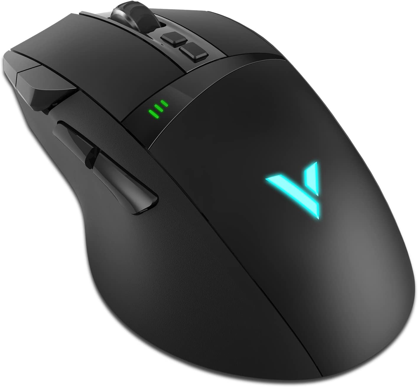 RAPOO VT350C Gaming Mouse, Wired and Wireless Dual Modes Rechargeable Ergonomic Design Optical, 11 Programmable Buttons, 5 Adjustable Customized DPI, RGB Backlight, Windows Desktop Laptop PC Black Pack of 2