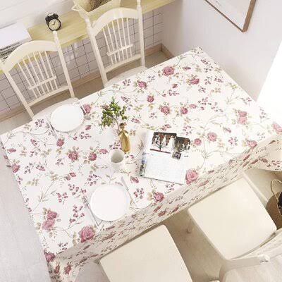 Heavy Duty Vinyl Tablecloth with Flannel Backing Waterproof Oil-Proof Table Cloth Stain-Resistant Wipeable Rectangle or Square T