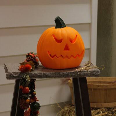 The Holiday Aisle Animated Jackyll and Hyde Motion Activated Double-Sided Halloween Pumpkin