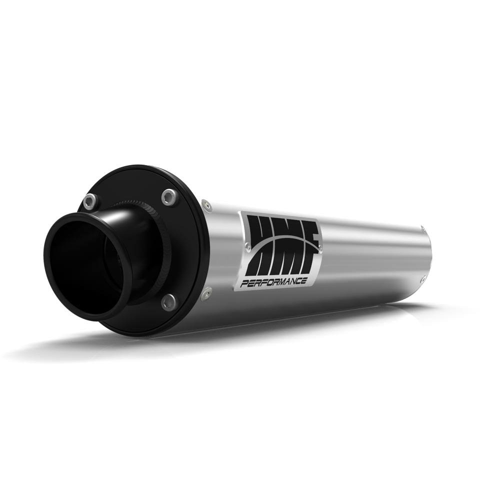 HMF Racing Brushed Performance Slip on Exhaust for Kawasaki Brute Force 650-5-13/Prairie-2-6 End Cap- Turn-Down-Black
