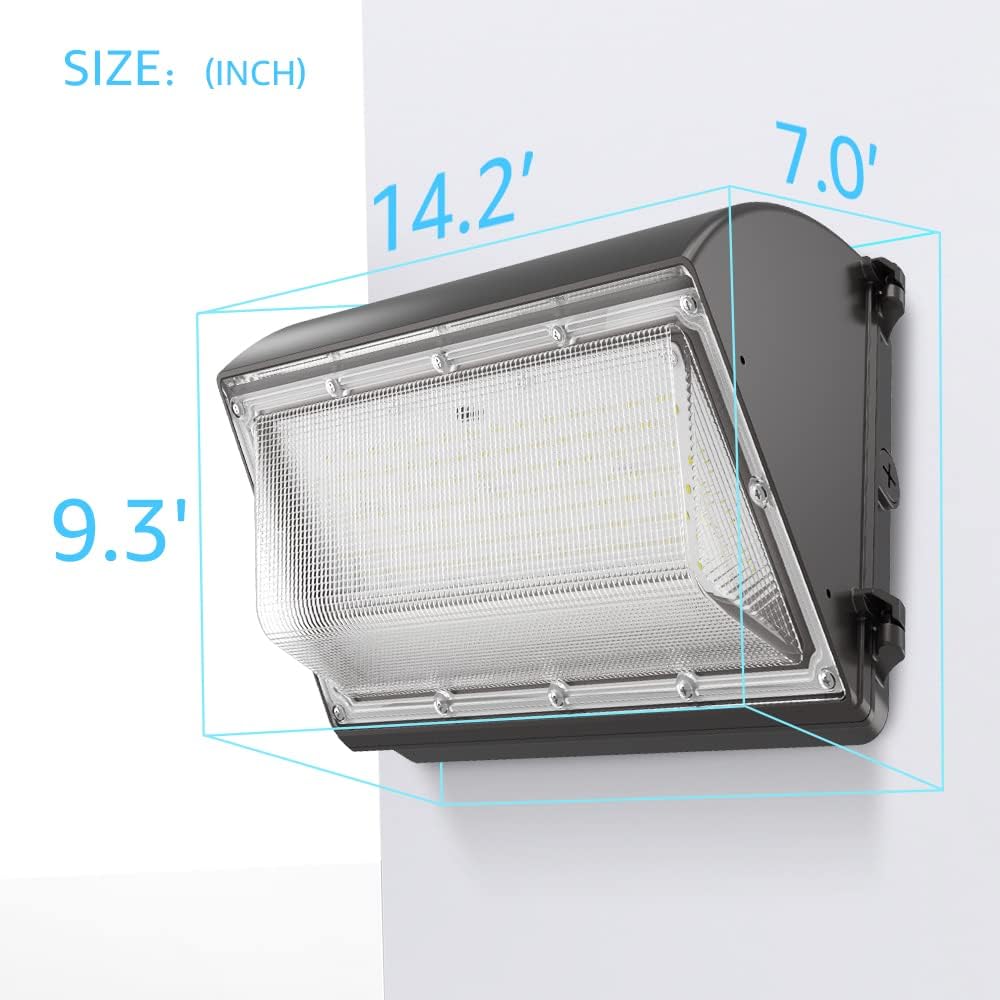 HYPERLITE 120W LED Wall Pack Light with Dusk to Dawn Photocell 15,600LM UL/DLC Wall Pack Pack of 2