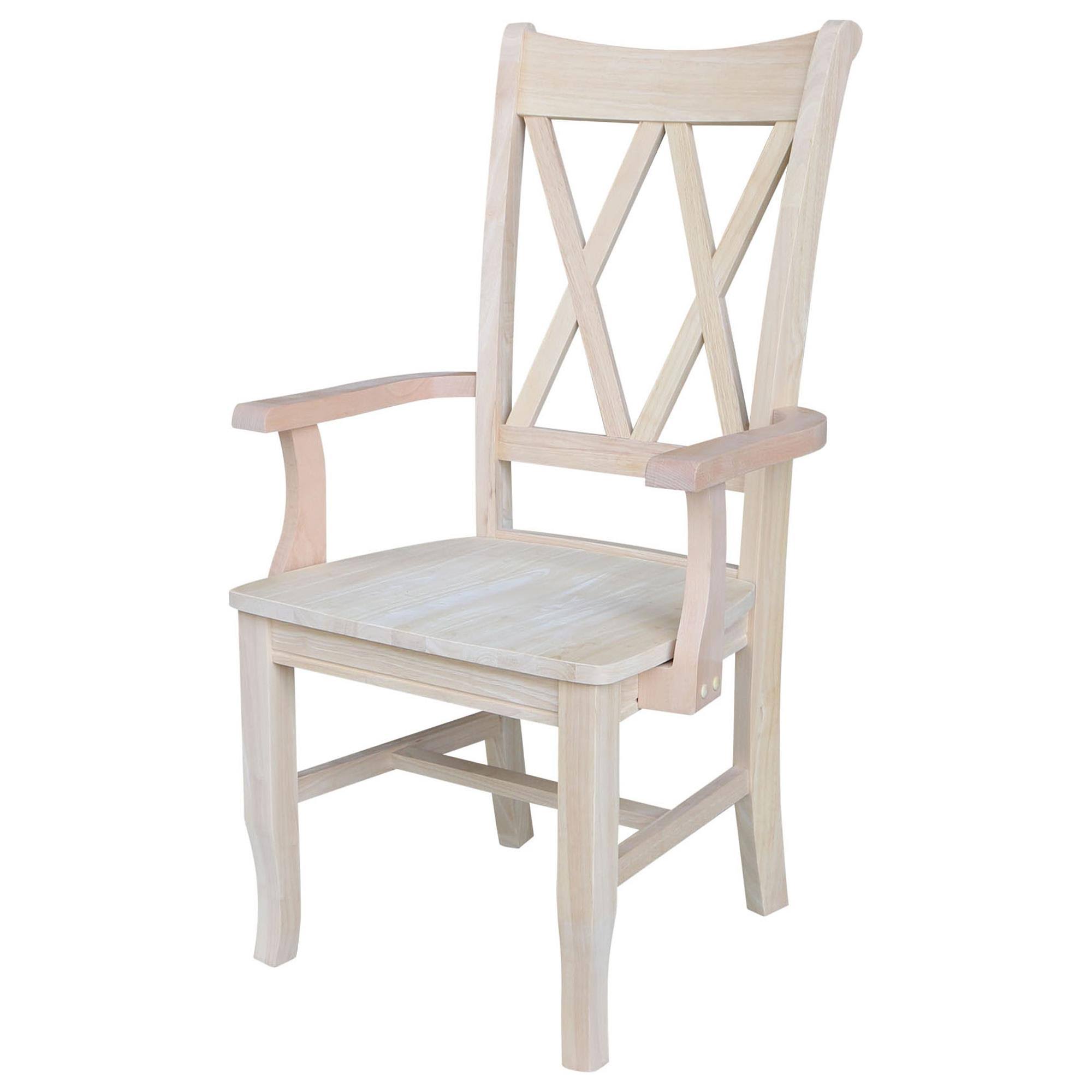 International Concepts Double X-Back Chair with Arms