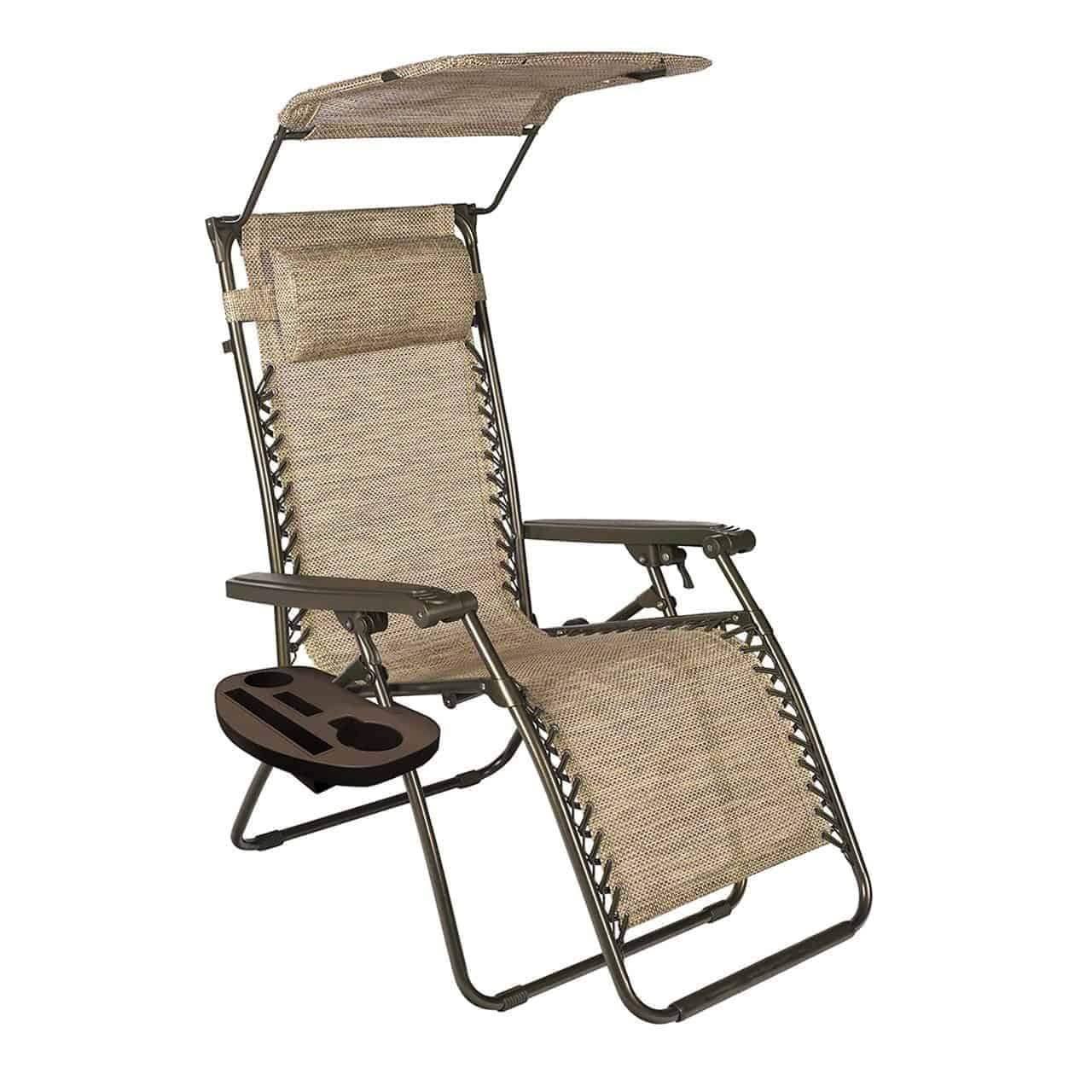 Bliss Hammocks Gravity Free Chair with Sun-Shade and Cup Tray in Terracotta