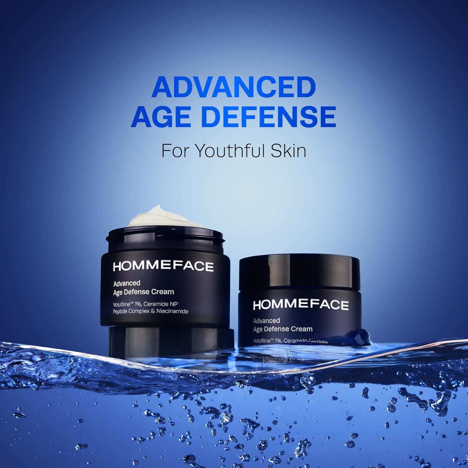 HOMMEFACE Advanced Age Defense Anti-Aging Day & Night Face Cream for Men, 1.76 oz Pack of 2