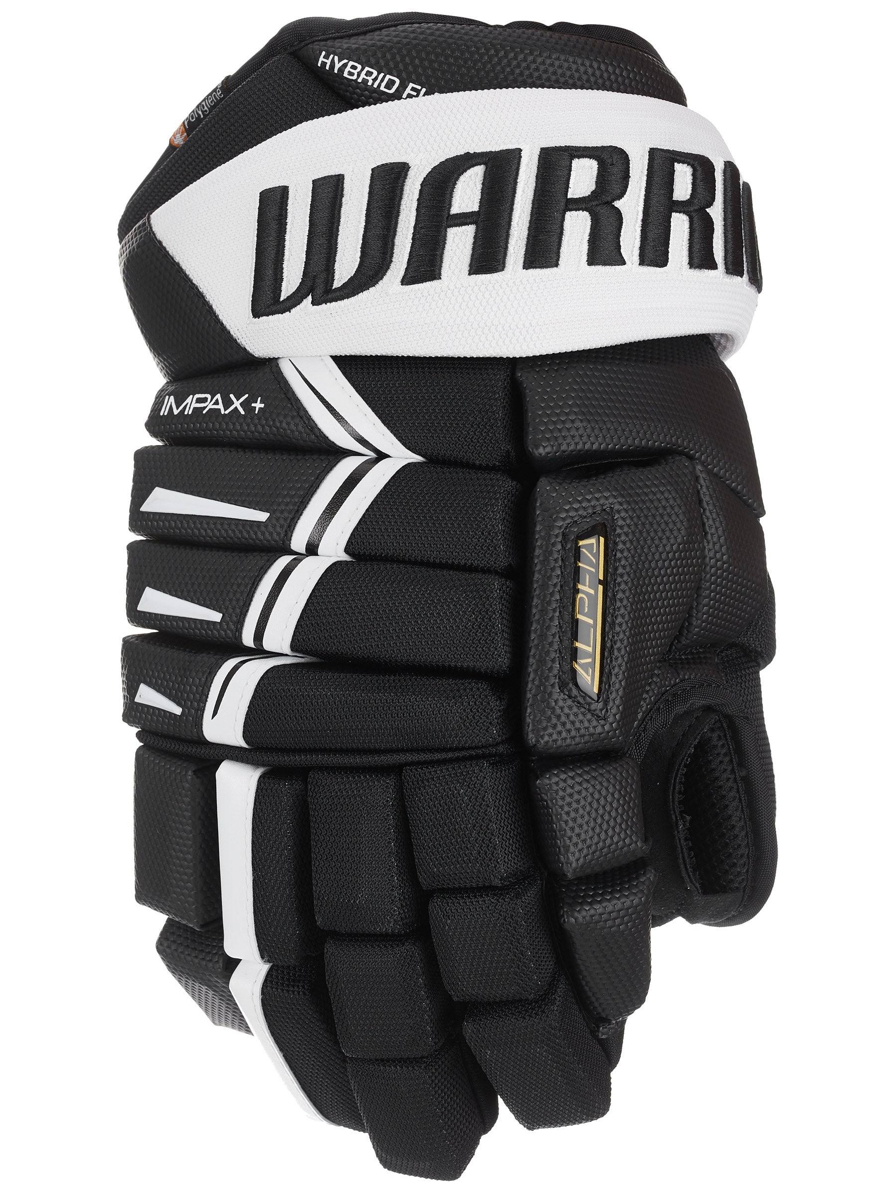 Warrior Alpha DX Hockey Gloves - Senior - Black/White - 14.0x22