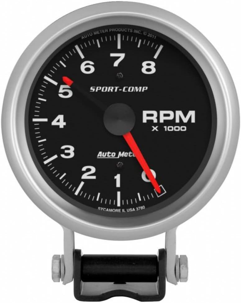 AutoMeter Pedestal Mount Tachometer Standard 3-3/4in | 8,000 RPM