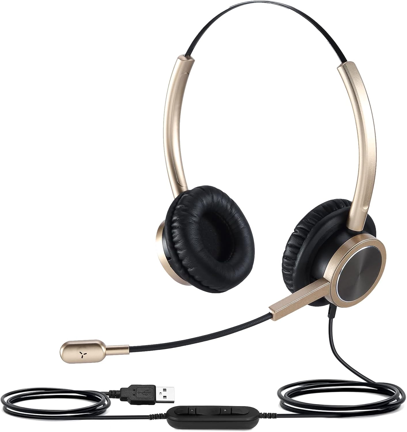 USB PC Headset for Zoom Conferencing, PC Video Call Headset with Mute Button, Teams Meeting Headset with Noise Cancelling Microphone & Volume Control, Online Teaching & Virtual Class Headset for Kids