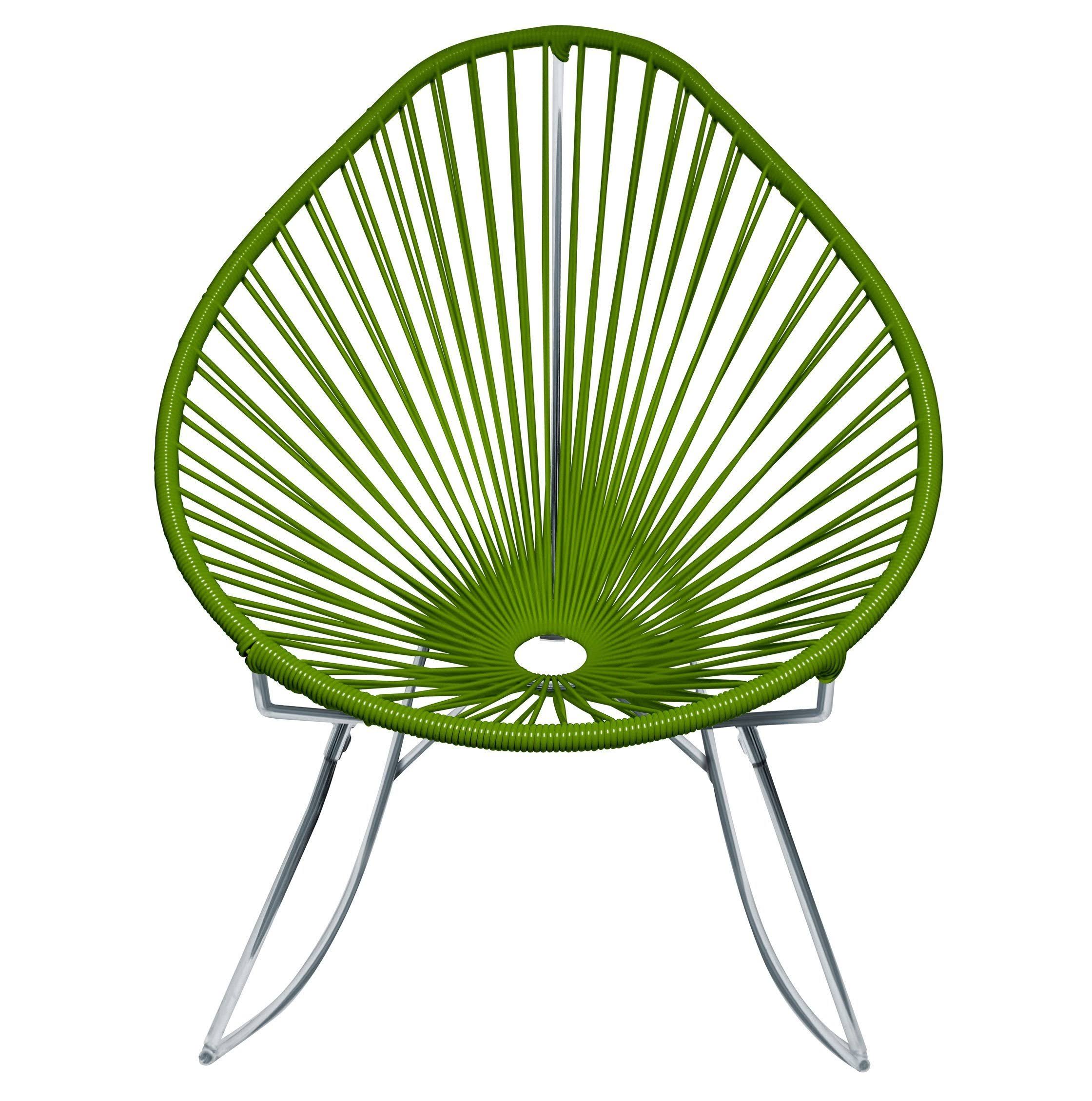 Innit Designs Acapulco Rocker Chair | Chrome/Cactus