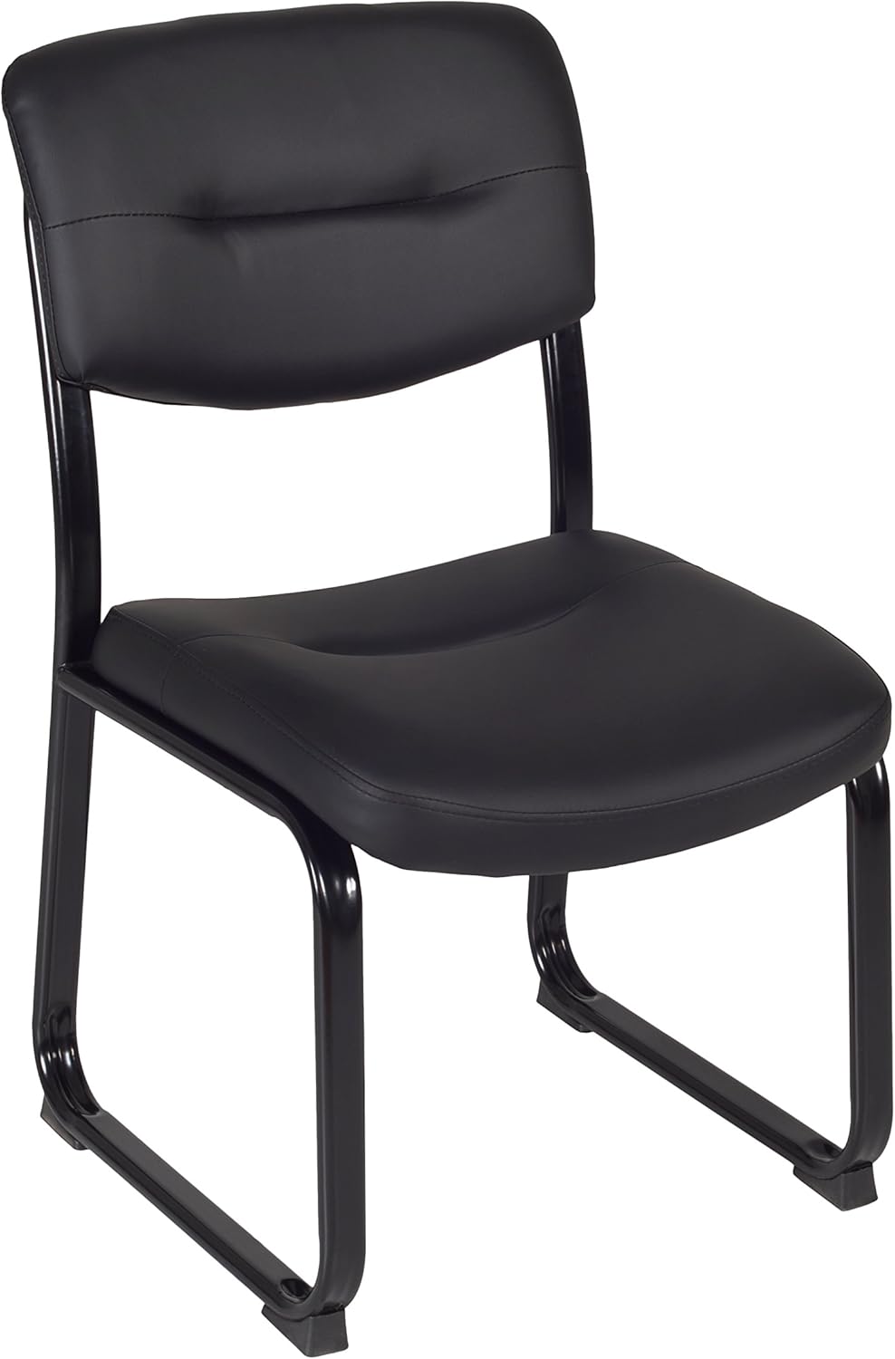 Regency Crusoe Leather Guest Chair, Black