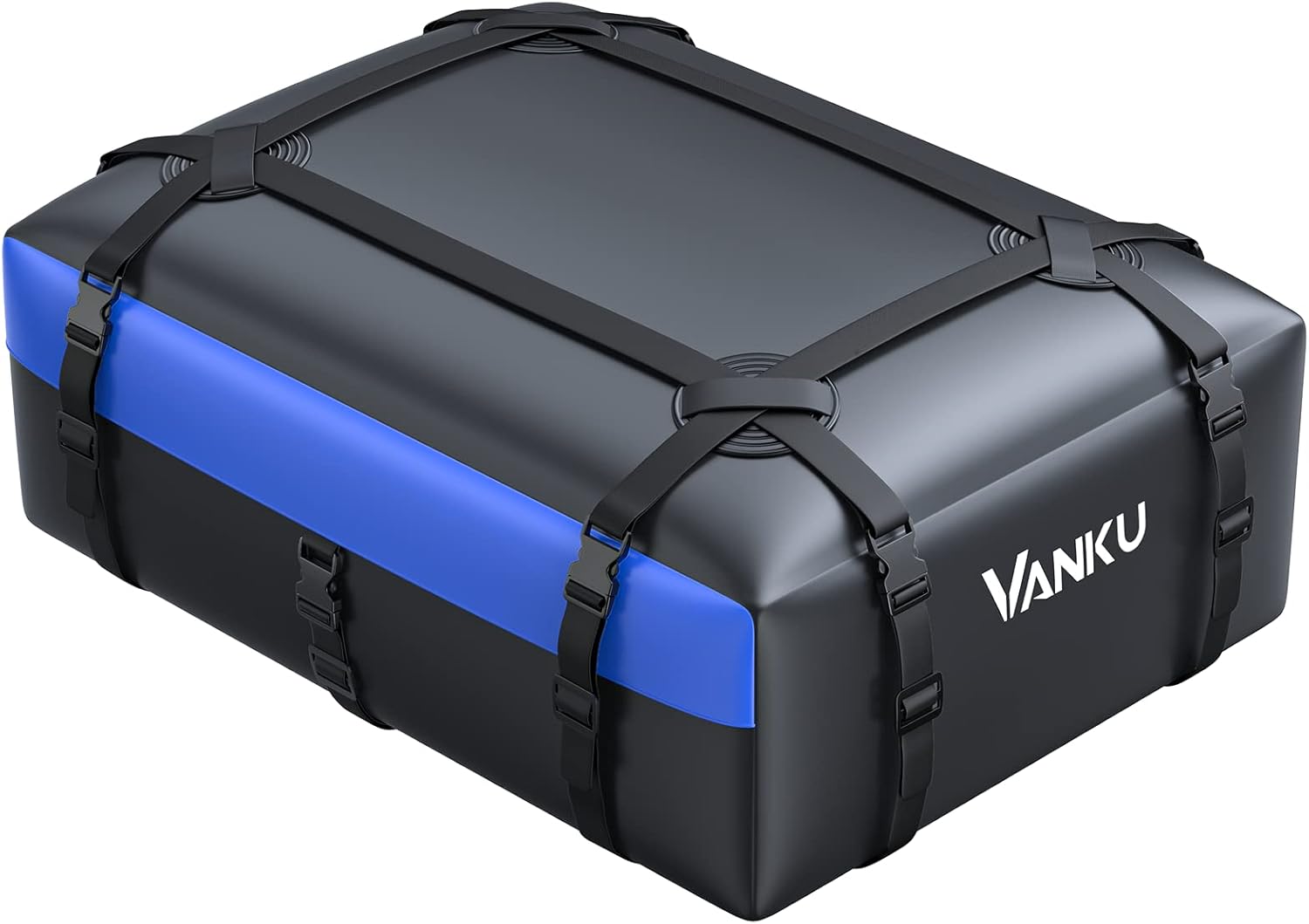 Vanku Car Rooftop Cargo Carrier, 22 Cubic Ft Waterproof 840D PVC Car Roof Cargo Bag for All Vehicles with/Without Rack Including Non-Slip Mat Reinforced Long Straps