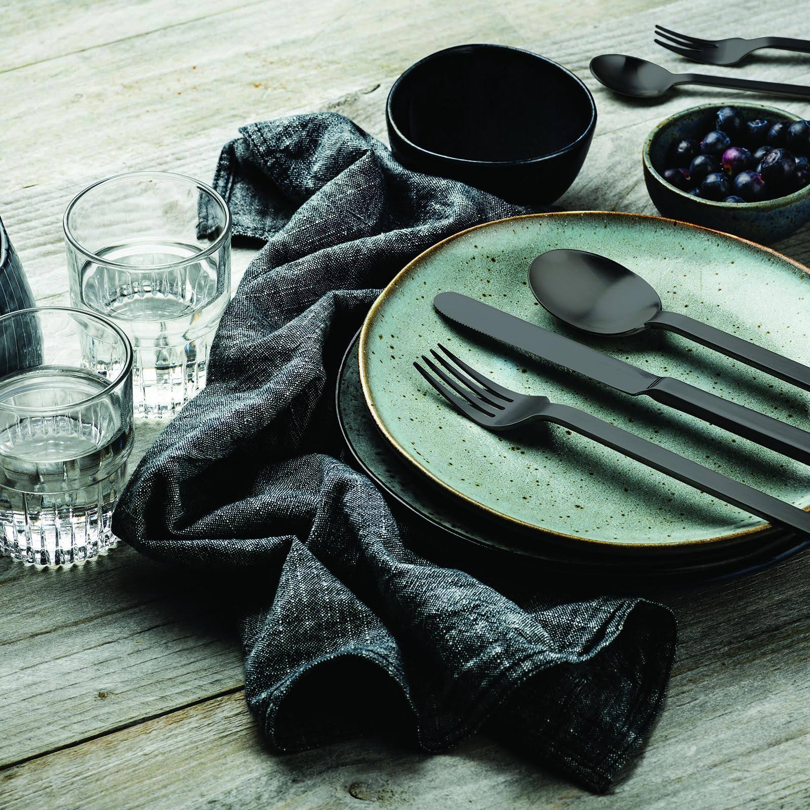 Mepra 107522005ION Place Setting Stile Ice Oro Nero - 5 Piece