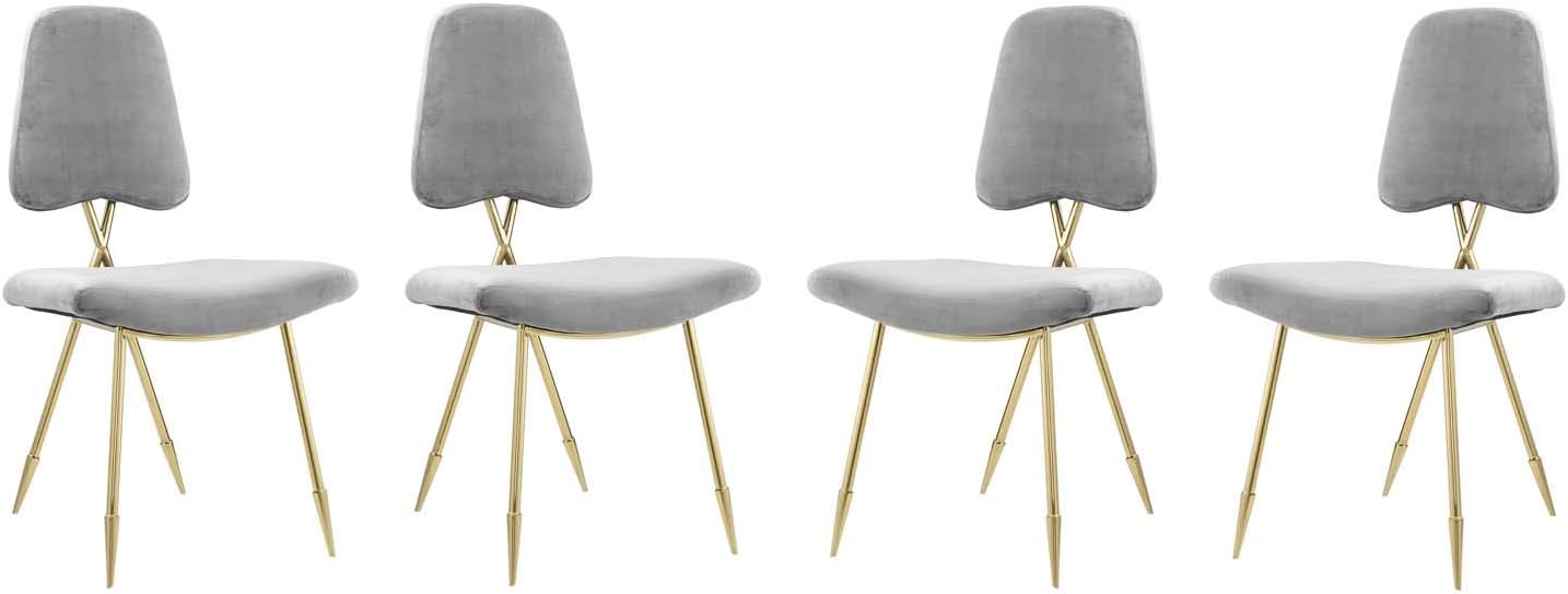 Modway Ponder Mid-Century Modern Performance Velvet, Black