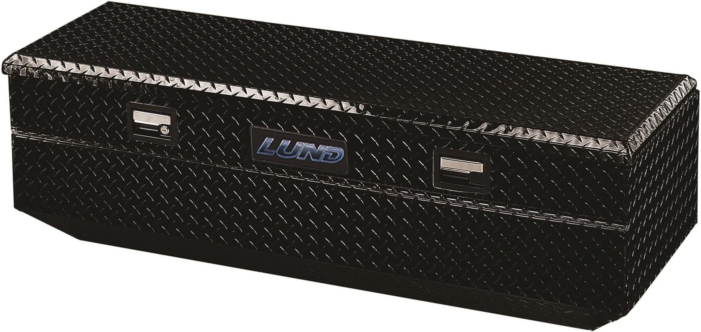 Lund 79460T 60-Inch Aluminum Flush Mount Single Lid Truck Tool Box, Diamond Plated, Black