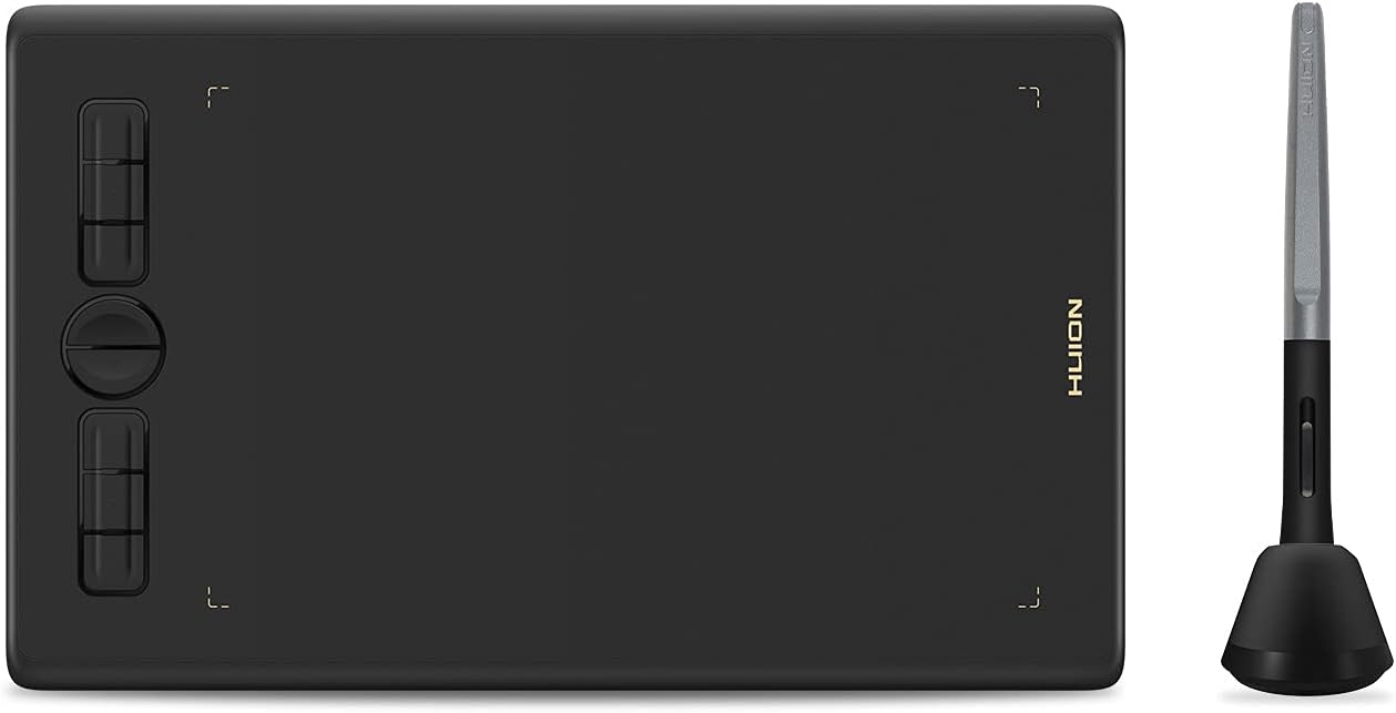 HUION Inspiroy H580X Drawing Tablet 8x5 Inch Digital Graphics Tablet Chromebook Supported Tilt Function Battery-Free Stylus 8192 Pen Pressure and 8 Express Keys Pack of 2