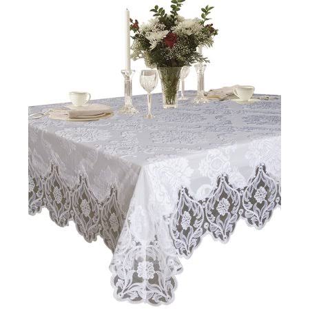 Violet Linen Elegant Velvet Lace Sheer Floral Deluxe Design Tablecloths, 70x22 x 120