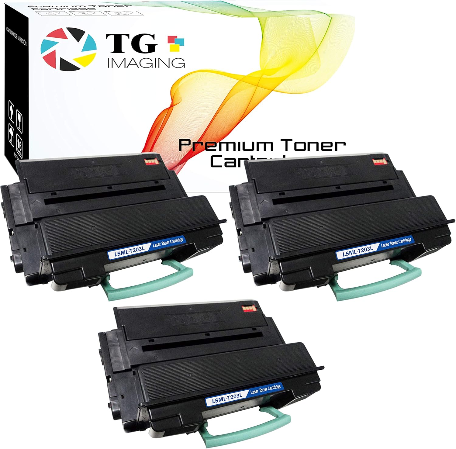 TG Imaging 3-Pack (3xBlack) Compatible for D203L MLT-D203L MLTD203L Toner Cartridge (3 Black Set) Use for Pro Xpress M3320 M3370 M3870 M4070 M3820 M4020 Printer Pack of 2