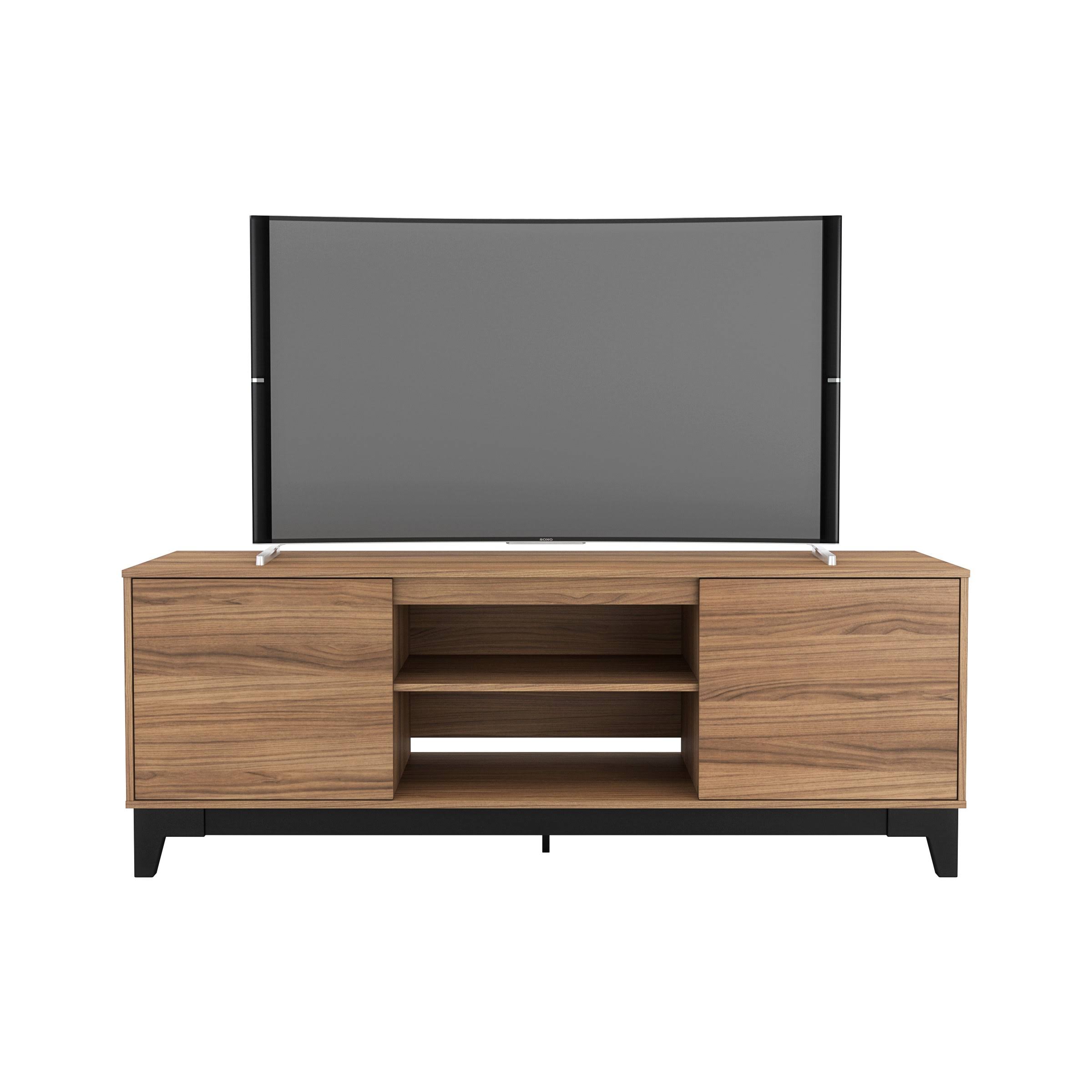 Nexera 402332 Rhapsody TV Stand 72-Inch Nutmeg and Black