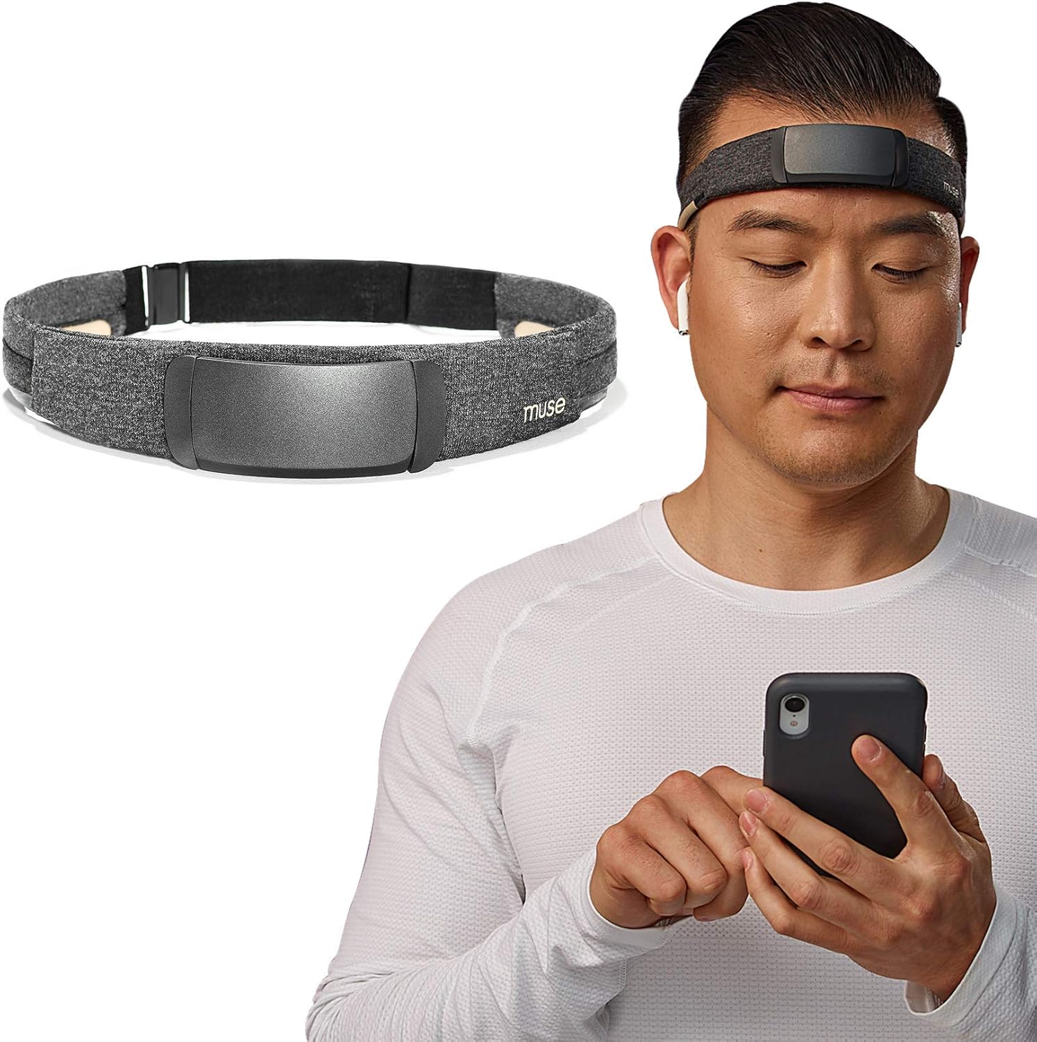 MUSE S (Gen 1): The Brain Sensing Headband - Overnight Sleep Tracker & Meditation Device - Multi Sensor Monitor with Responsive Sound Feedback Guidance from Brain Wave, Heart, Body & Breath Activity