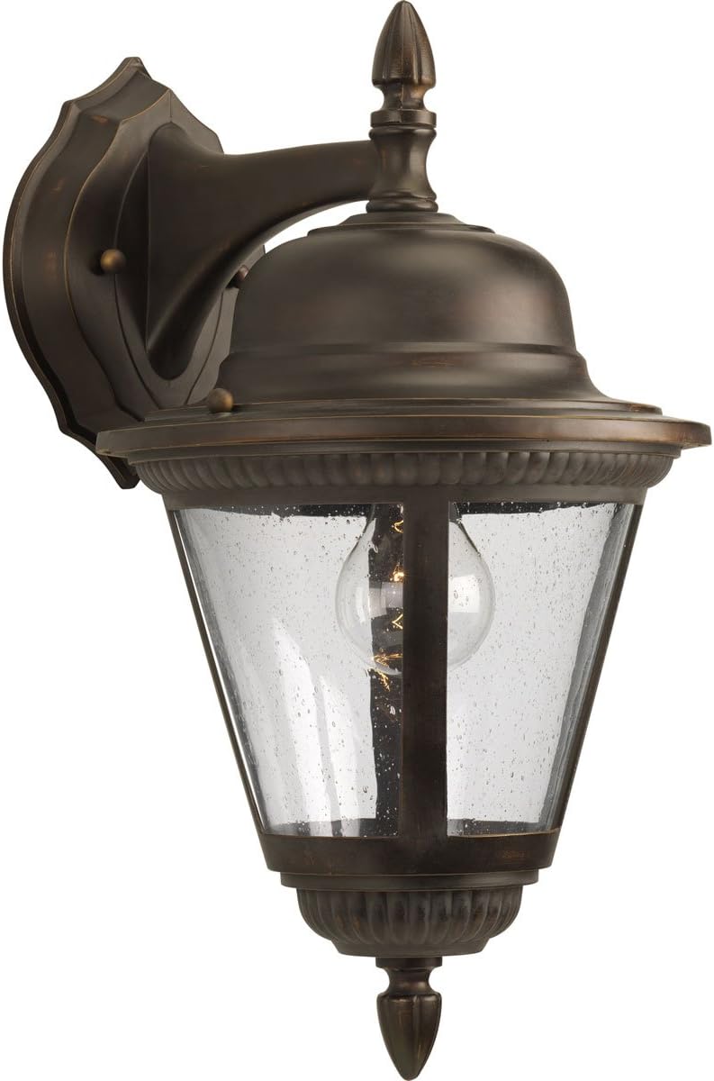 Progress Lighting P5863-30 Traditional Two Wall Lantern from Meridian Collection in Black Finish Lighting Accessory, 9-Inch Width x 16-Inch Height, White