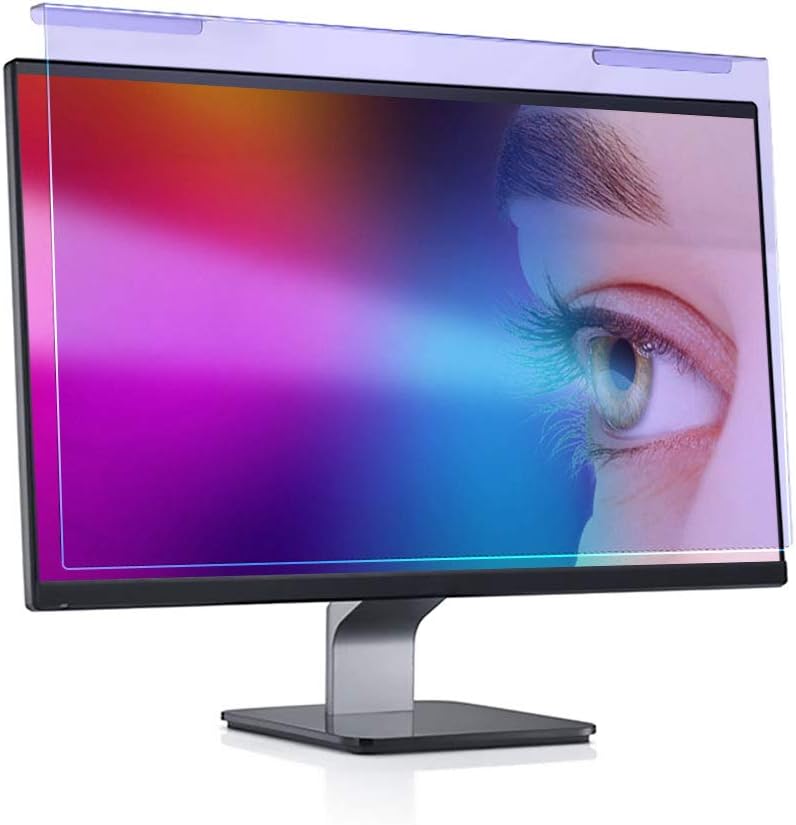 Anti Blue Light Screen Protector for 25 26 27 inch Universal Desktop Monitor Computer Blue Light Blocking Filter Panel for Eyes - Widescreen Monitor Frame Hanging Type (16:9/16:10) Pack of 2