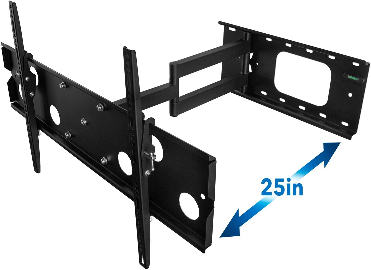 Mount-It! Articulating TV Wall Mount Low-Profile Full Motion Design for 32 - 60 inch Screen LCD LED 4K Flat Panel Screen TVs 175 lb Weight Capacity, Black (MI-326B) Pack of 2