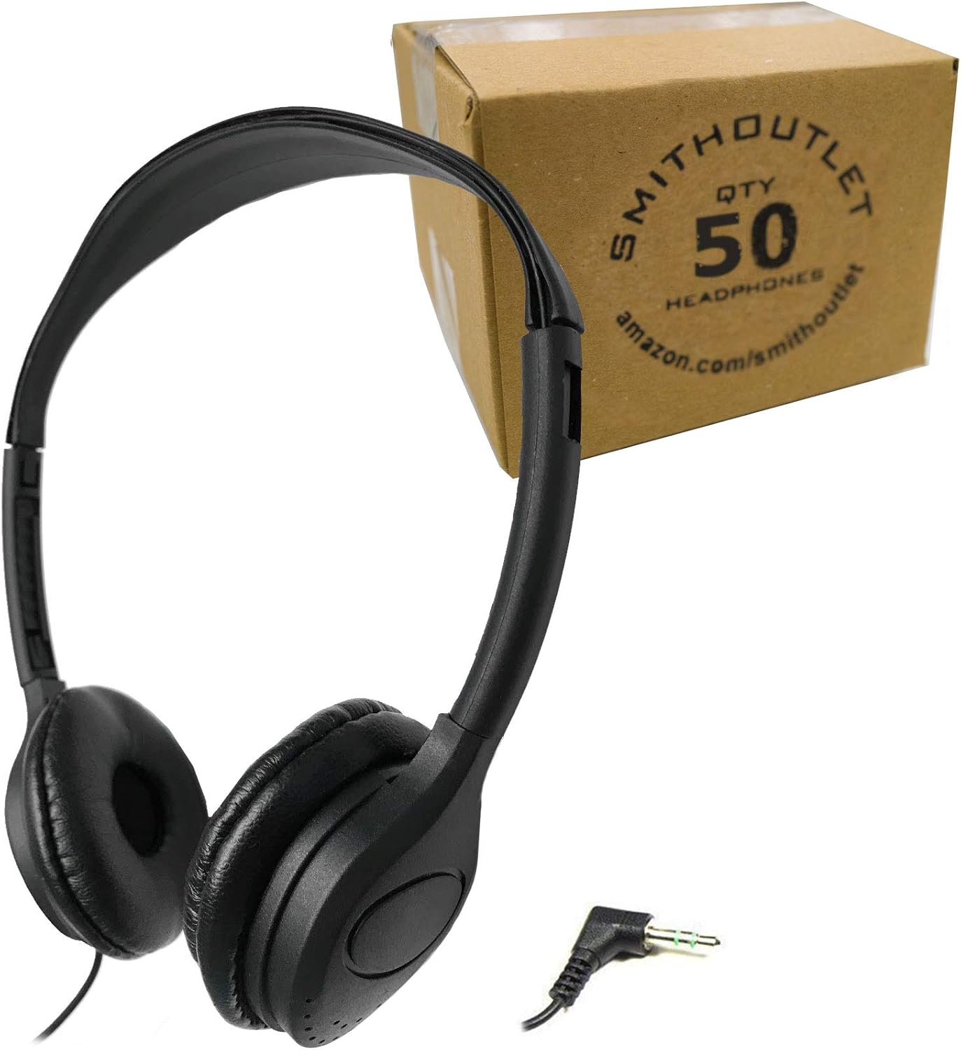 SmithOutlet 50 Pack Over The Head Low Cost Headphones in Bulk
