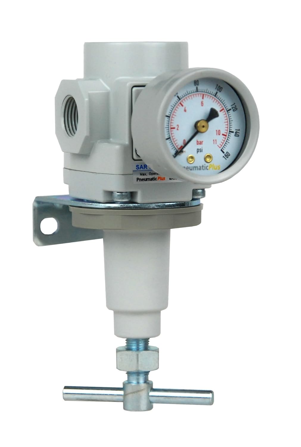 PneumaticPlus SAR300T-N03BG Air Pressure Regulator 3/8