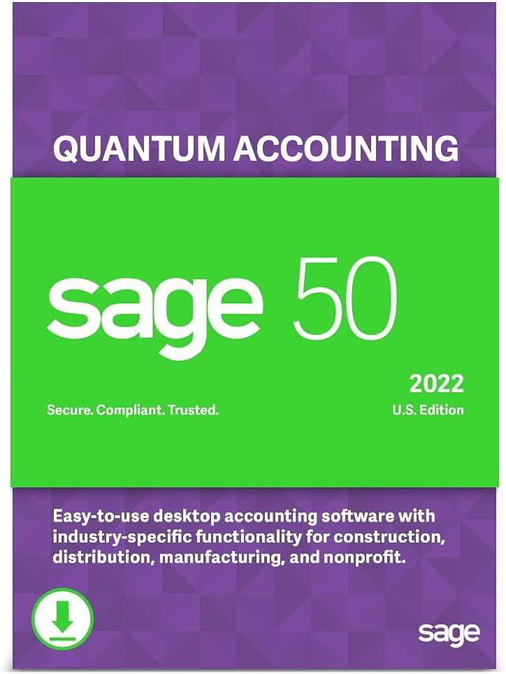 Sage 50 Quantum Accounting 2022 U.S. 1-User Accounting Software [PC Download]