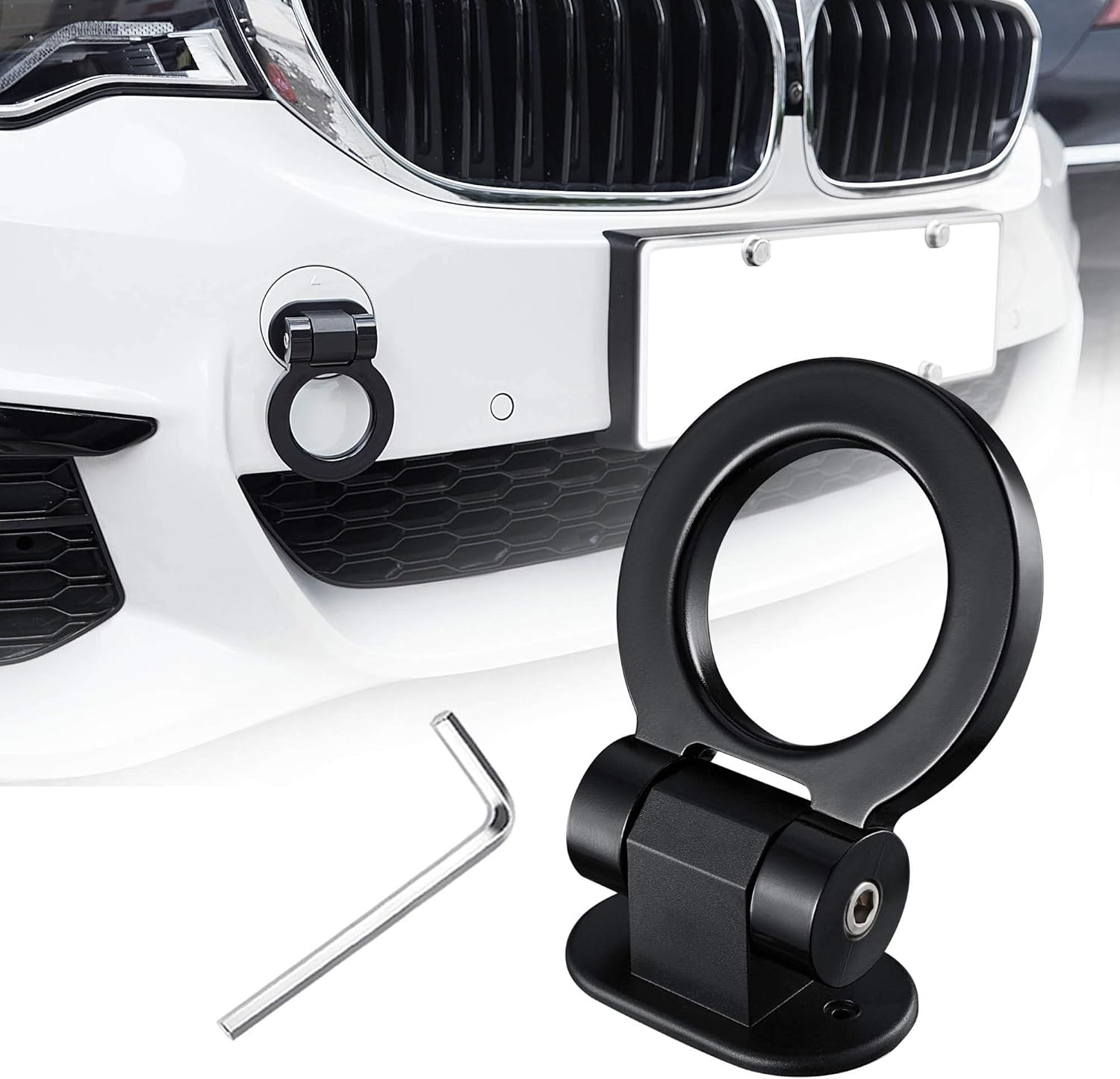 TOMALL Tow Hook Kit Red Car Decorations Sticker Car Decor Bumper for Auto Exterior Accessories (ONLY Decoration)