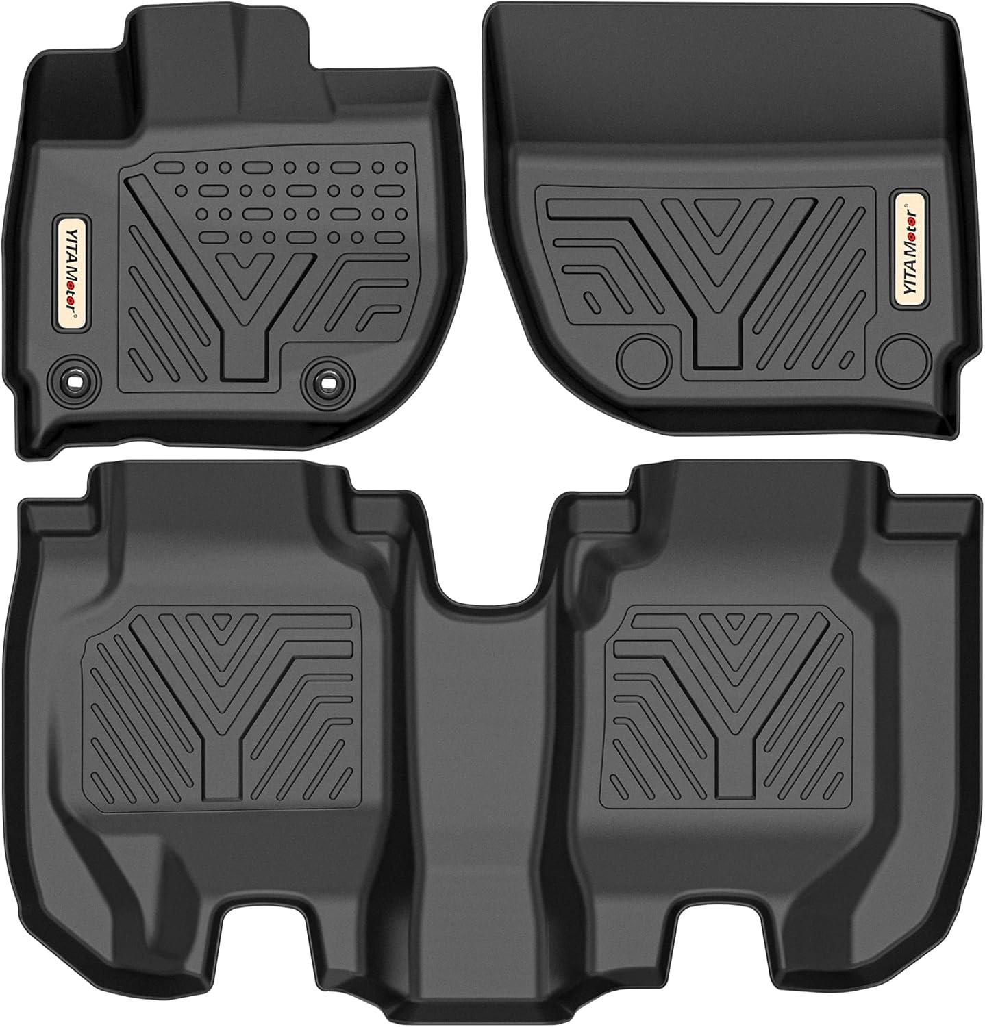 YITAMOTOR Floor Mats Compatible with 2016-2022 Honda HR-V, Custom Fit Black TPE Floor Liners,1st & 2nd Row All-Weather Protection