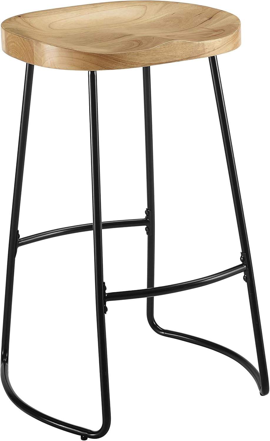 Linon Home Décor Beckett Tractor Seat Bar Stool, Black