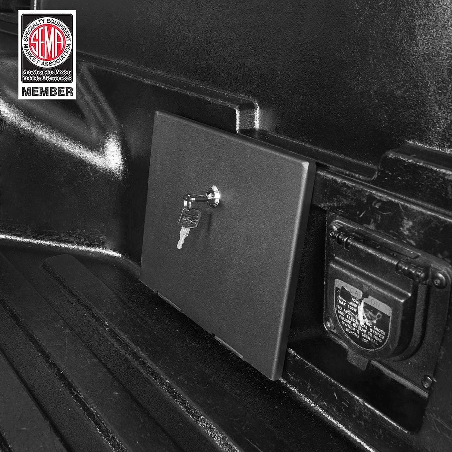 Hooke Road Tacoma Bed Storage Lockbox Security Organizer Insert Box Vault Compatible with Toyota Tacoma 2005-2015 2nd Gen Pickup Truck