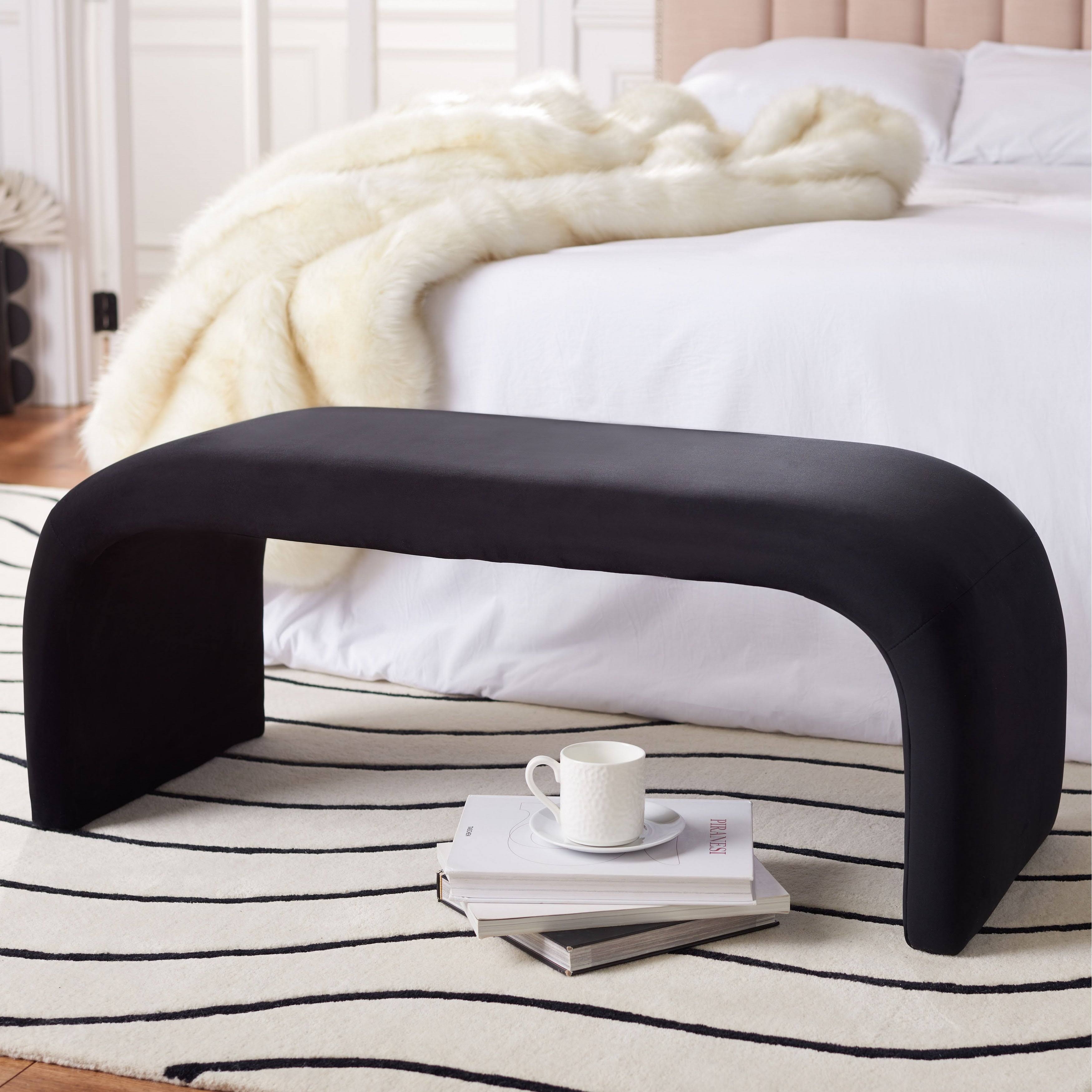 Safavieh Tenko Modern Black Accent Bench | BCH1300B