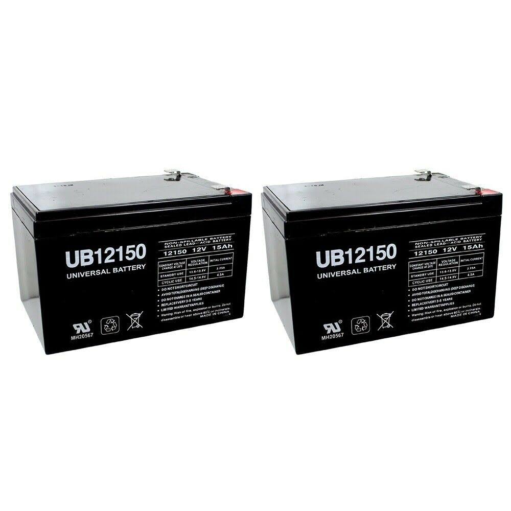 Upg - 12V 15AH F2 Scooter Bike Battery Replaces 14Ah Yuasa REC14-12 - 2 Pack - UB12150F2MP219132