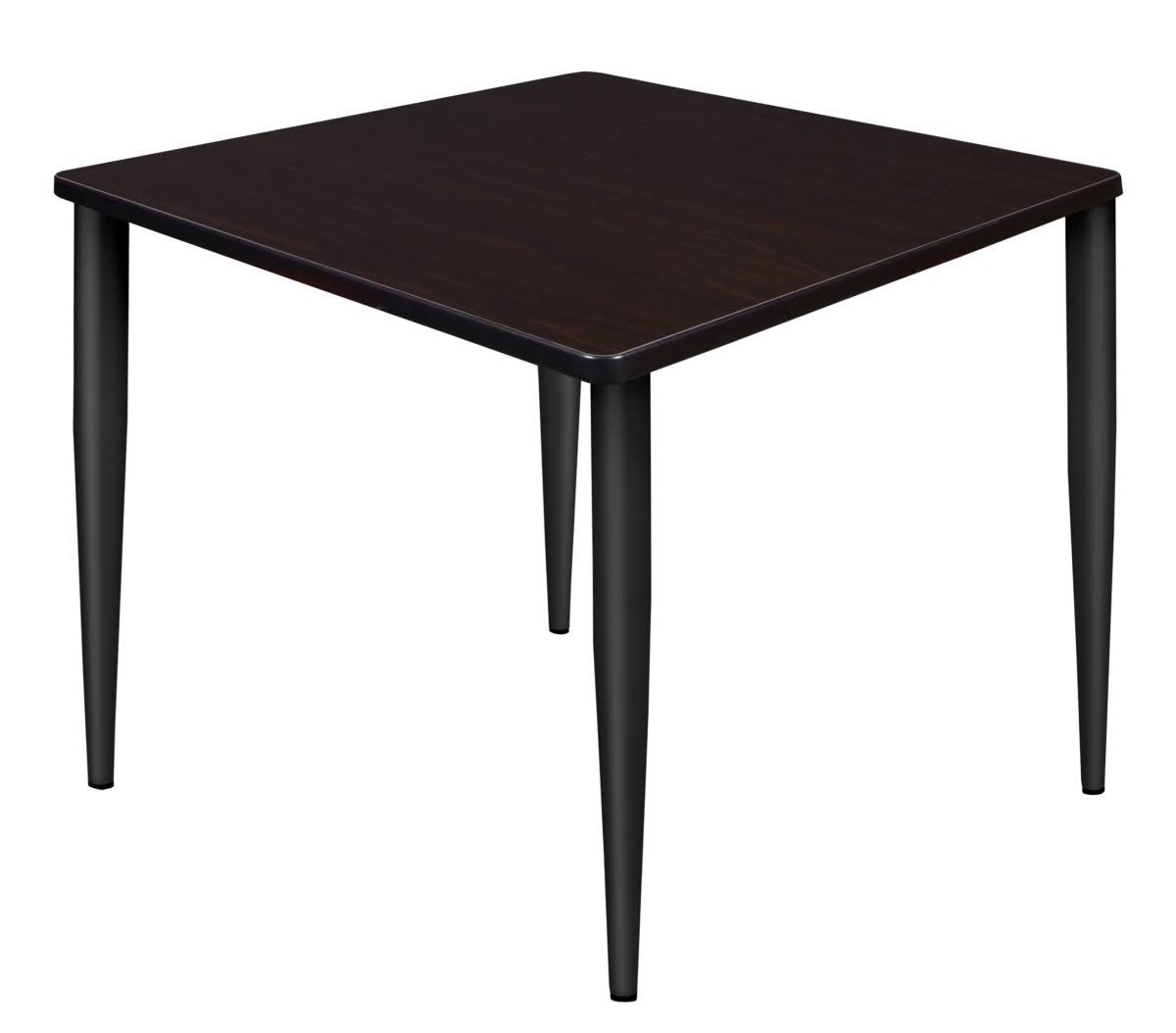 Regency Kahlo 42x22 Square Tapered Leg Table- Mocha Walnut/ Black