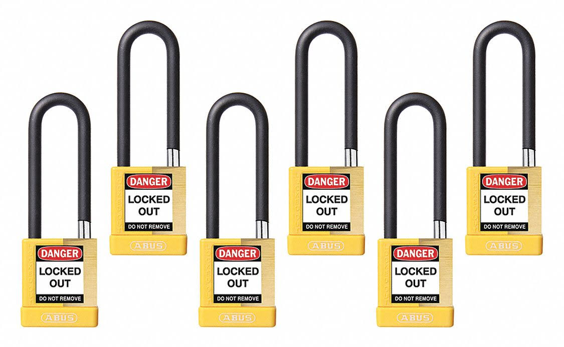 Abus 20118 Keyed Padlock,3/4x22 W x 3x22 H Shackle,pk6
