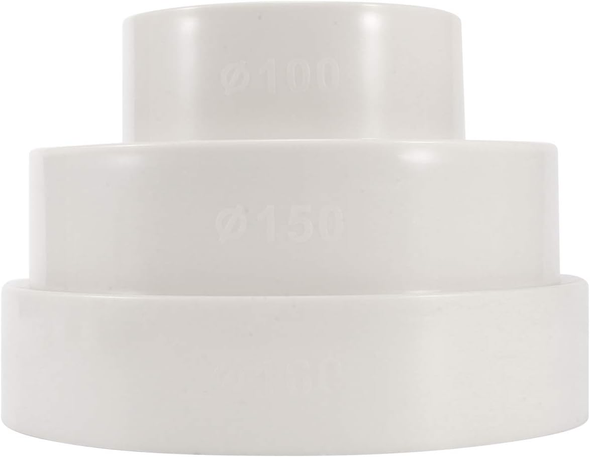 Hon&Guan Duct Adapter, 6.3'' to 6'' to 4'' Ducting Reducer Increaser Connector for Ventilation Systems. Pack of 2