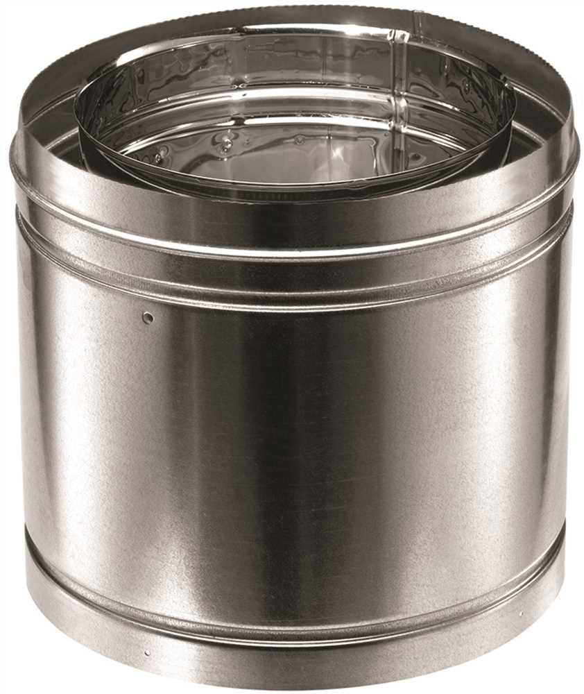 DuraChimney II Chimney PIPE, 12 in. Long, 10 in. Inner Diameter Mu0026g Duravent 10DCA-12