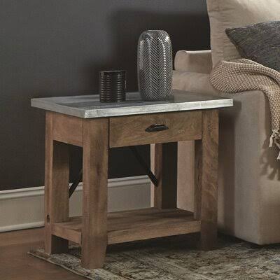Crockett End Table with Storage Gracie Oaks