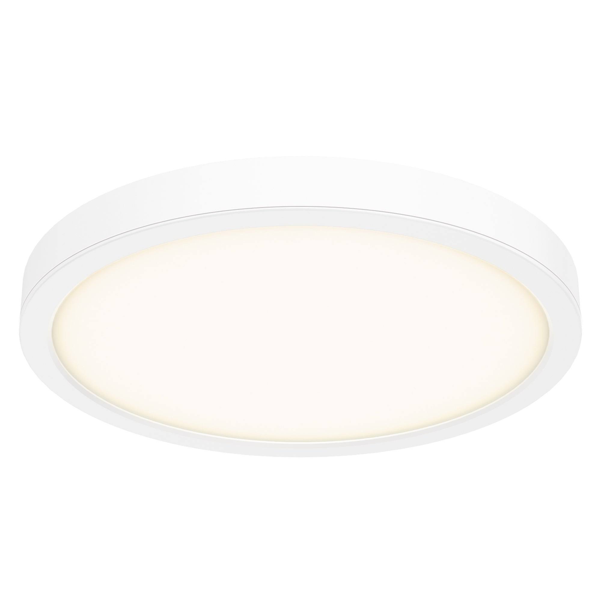 DALS Lighting CFLEDR18-CC-WH 18 in. LED Flush Mount in White, Transitional | Bellacor