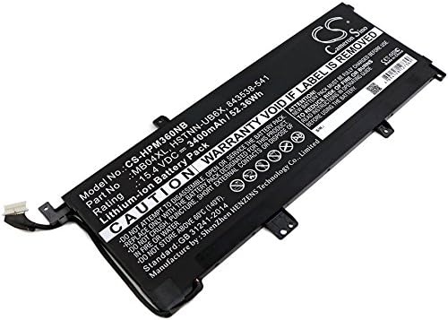 Battery Replacement for HP Envy X360 15-AQ101NB Envy X360 15-AQ100NA Envy X360 15-AQ002UR TPN-W120 843538-541 TPN-W119 MB04XL 844204-850 MB04055XL 844204-855 (3400mAh/15.4V) Pack of 2