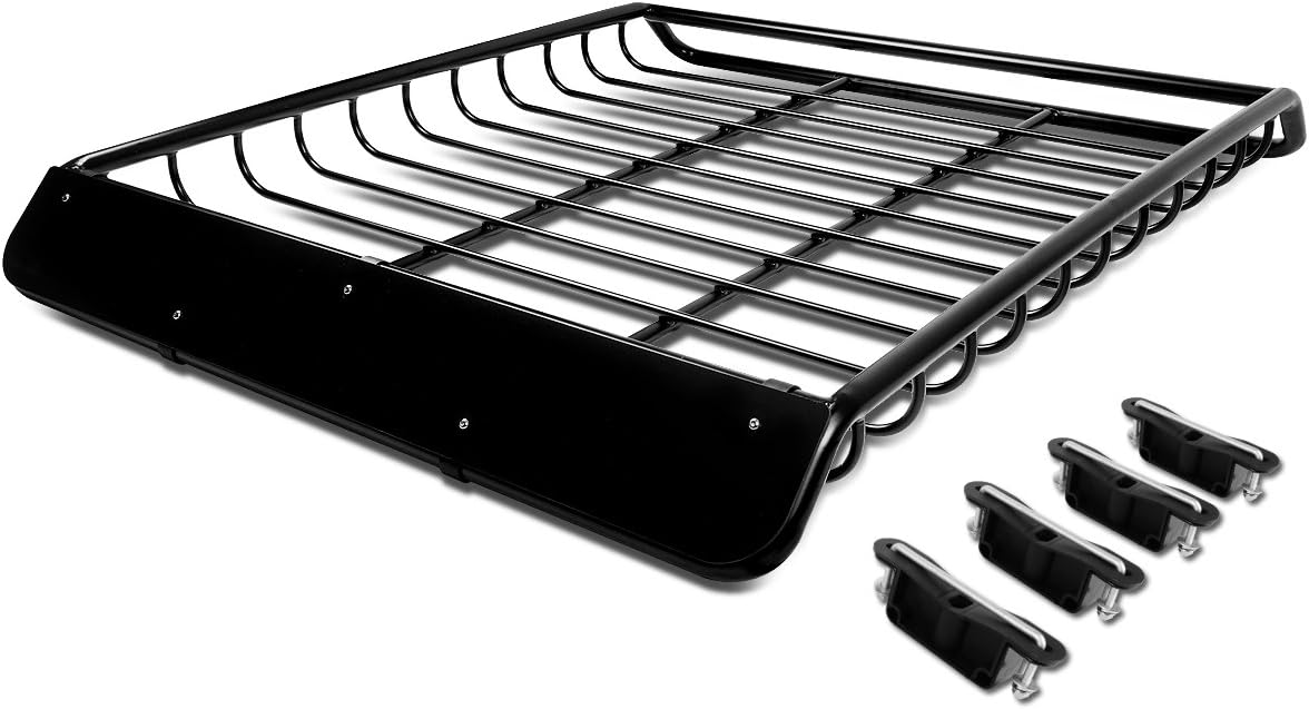 53.5 inches x 44.6 inches Mild Steel Roof Rack Top Cargo Carrier Basket