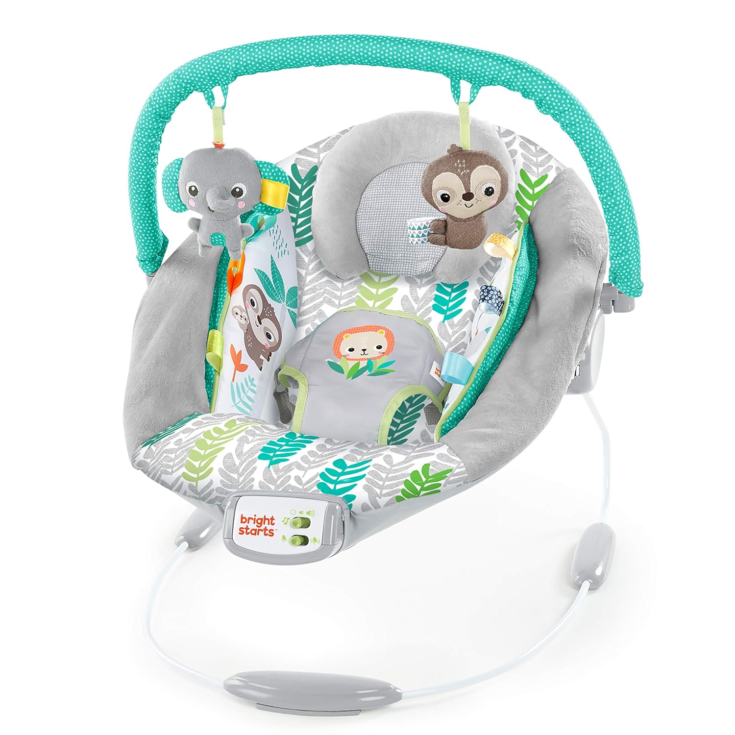 Bright Starts Cradling Bouncer Seat with Vibration & Melodies -Jungle Vines Pack of 2